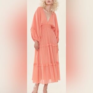 MISA Los Angeles Ria Dress Women Dresses Coral Peach Color Size M NWOT